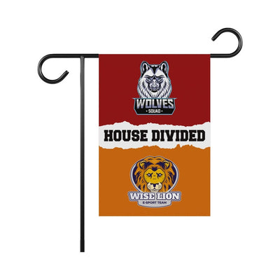 Custom House Divided Garden Flag - 12x18 Inch Double Sided, Hockey, Basketball, Baseball, Football, Any League, College, Team Rivalry Flag