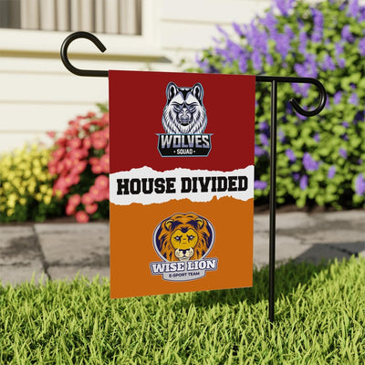 Custom House Divided Garden Flag - 12x18 Inch Double Sided, Hockey, Basketball, Baseball, Football, Any League, College, Team Rivalry Flag