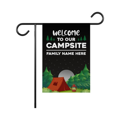 Custom Camping Garden Flag - 12x18 Inch Double Sided, Personalized Campsite Flag, Campsite Decor, Happy Campers Flag, Camping Welcome Flag