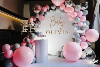 Personalized Gender Reveal Name Decal for Balloon Arch