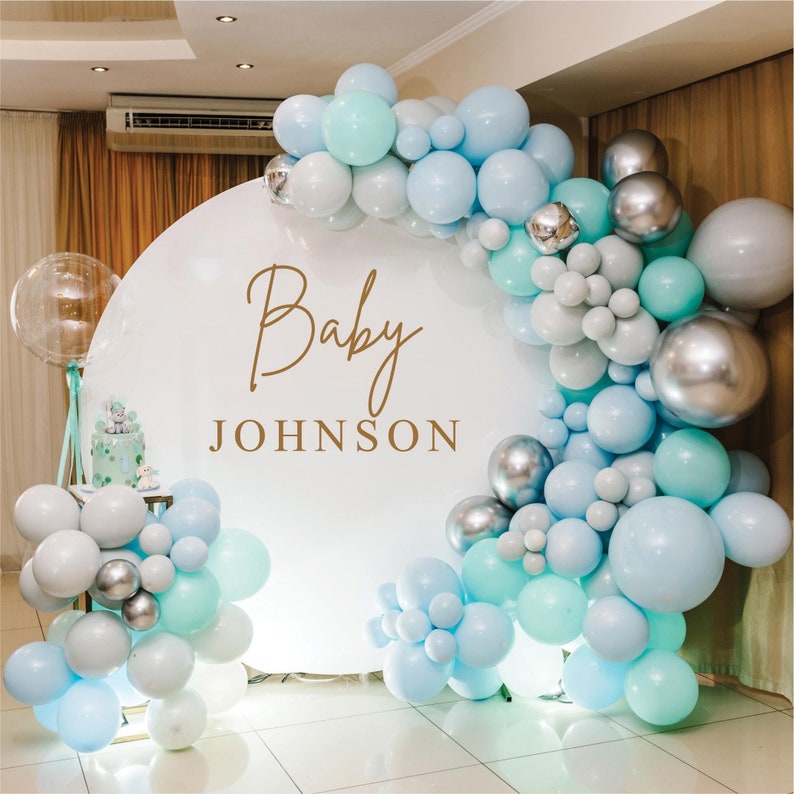 Personalized Gender Reveal Name Decal for Balloon Arch