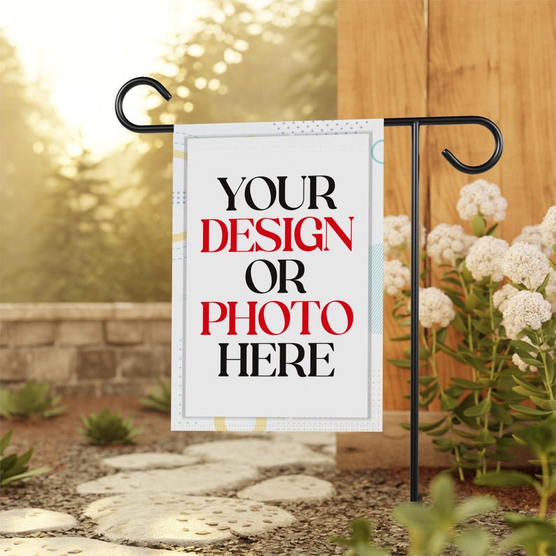 Custom Garden Flag - 12x18 Inch Double Sided, Personalized Gift, Porch Decor, Yard Display, Print Image, Logo, Text, Anything on Garden Flag