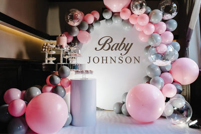 Personalized Gender Reveal Name Decal for Balloon Arch