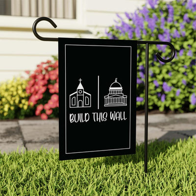 Build This Wall Garden Flag, 12x18 Inch Double Sided, Church And State Flag, Freedom Religion Flag, Women Rights, Christian National Flag