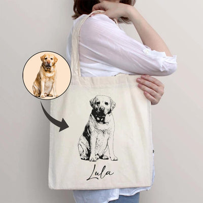 Personalized Pet Photo Tote Bag, Custom Dog Mom Tote Bag, Custom Pet Photo Bag, Trendy Tote Bag, Dog Owner Gift, Pet Photo Gift, Dog Dad Bag