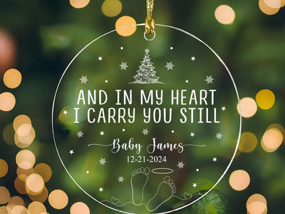 Personalized Baby Memorial Ornament, Custom Miscarriage Acrylic Ornament, Baby Miscarriage Gift, Loss of Baby Ornament, Infant Loss Keepsake