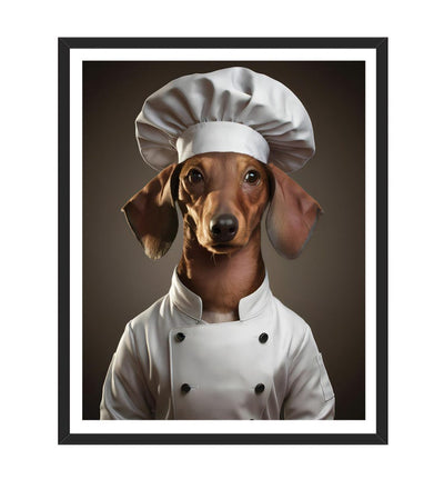 Personalized Chef Pet Portrait, Custom Dog or Cat Painting