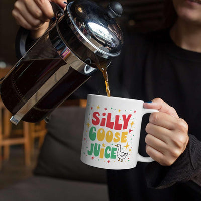 Silly Goose Juice Coffee Mug, Funny Meme Mug, Quirky Gift for Everyone