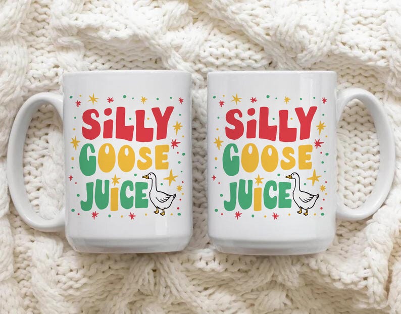 Silly Goose Juice Coffee Mug, Funny Meme Mug, Quirky Gift for Everyone