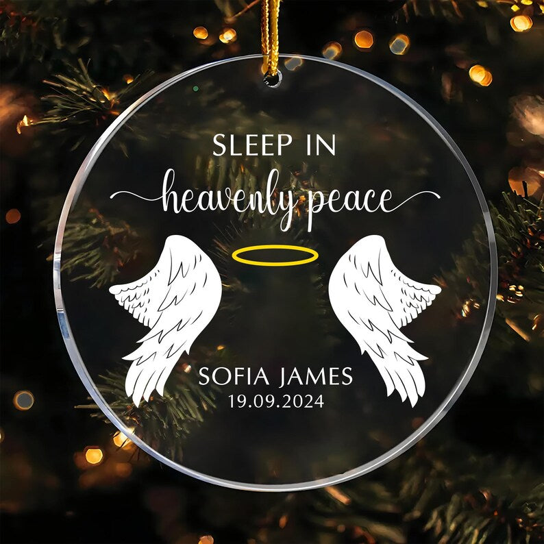 Personalized Miscarriage Ornament, Baby Loss Acrylic Ornament, Infant Memorial, Sympathy Gifts, Lost Infant Ornament, Keepsake Ornaments