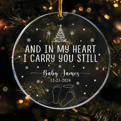Personalized Baby Memorial Ornament, Custom Miscarriage Acrylic Ornament, Baby Miscarriage Gift, Loss of Baby Ornament, Infant Loss Keepsake