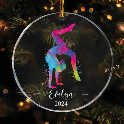 Personalized Gymnastics Ornament, Custom Gymnastics Acrylic Ornament, Gymnastics Keepsake, Gymnastics Sister, Coach, Friend, Team Gift