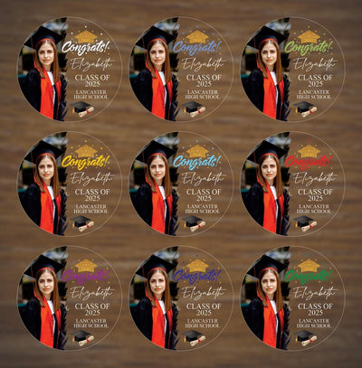 Congrats Graduation Photo Ornament, Personalized Class of 2025 Acrylic Ornament, Custom School Graduation Ornament, Graduation Gifts