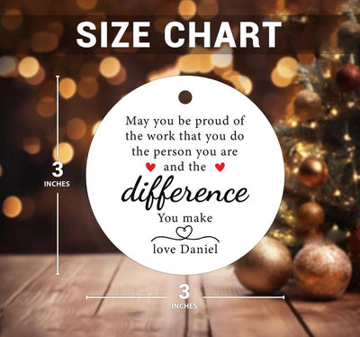 Custom May You Be Proud Ornament, Motivational Ceramic Keepsake, Thank You Gift, Employee Appreciation Gift,New Job Inspirational Desk Decor