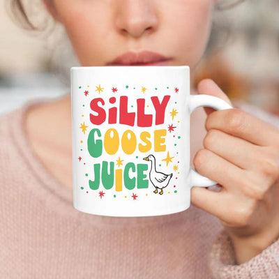 Silly Goose Juice Coffee Mug, Funny Meme Mug, Quirky Gift for Everyone