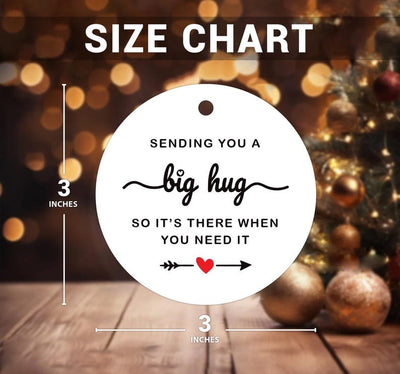 Thinking of You Ornament, Sending You a Big Hug Ceramic Keepsake, Long Distance Missing You Gift, Stay Strong, Housewarming Gift For Friends