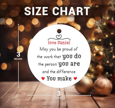 Custom May You Be Proud Ornament, Motivational Ceramic Keepsake, Thank You Gift, Employee Appreciation Gift,New Job Inspirational Desk Decor