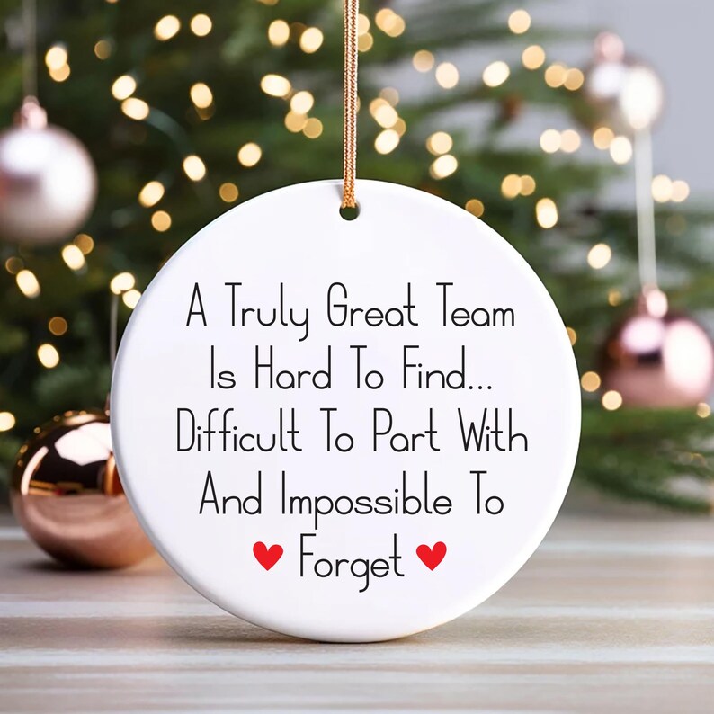 Leaving Gift Ornament, Personalized Goodbye Keepsake, Work Colleague Leaving Gift, Retirement Ceramic Ornament, Coworker Appreciation Gift