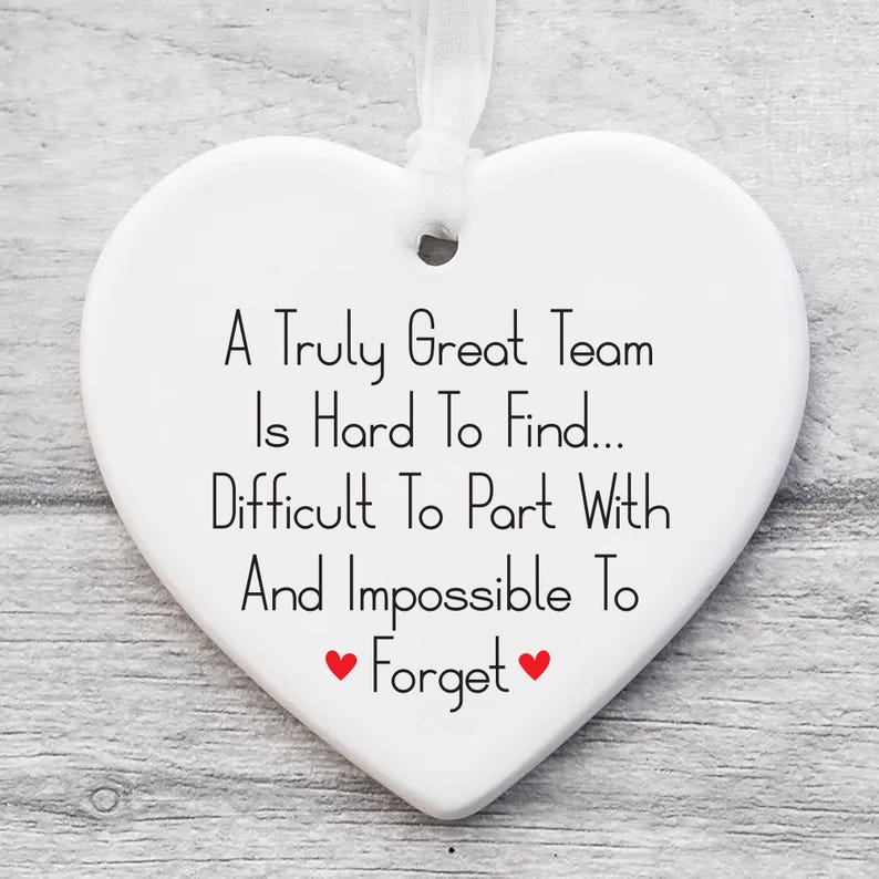 Leaving Gift Ornament, Personalized Goodbye Keepsake, Work Colleague Leaving Gift, Retirement Ceramic Ornament, Coworker Appreciation Gift