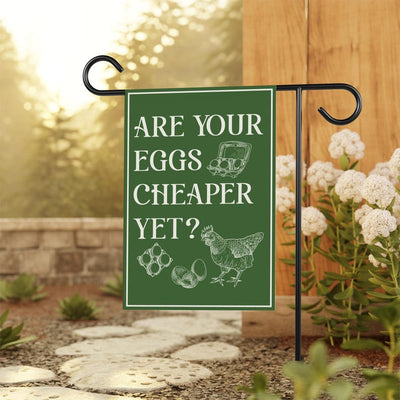 Are Your Eggs Cheaper Yet Garden Flag, 12x18 Inch Double Sided, Resist Hate Flag, Anti-Trump Flag, Resist Racism Flag, Resist Fascism Flag