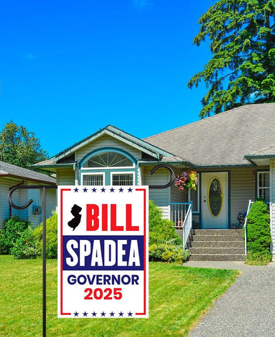 Bill Spadea For New Jersey Governor 2025 Garden Flag, Double Sided, 2025 Governor Flag, Elections Flag, Race Red White & Blue Flag
