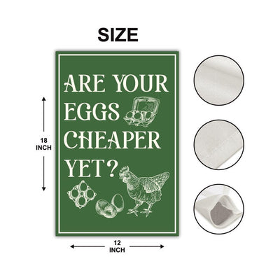 Are Your Eggs Cheaper Yet Garden Flag, 12x18 Inch Double Sided, Resist Hate Flag, Anti-Trump Flag, Resist Racism Flag, Resist Fascism Flag
