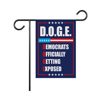 Beware of DOGE Garden Flag, 12x18 Inch Double Sided, Trump Won Get Over It Lawn Flag, 45 47 President Donald Trump Flag, Trump Won Flag