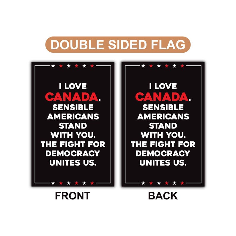 I Stand With Canada Garden Flag, Double Sided, Canada Is Not for Sale Yard Sign, Elbows Up Canada Never 51st Flag, Anti-Trump Canada Flag