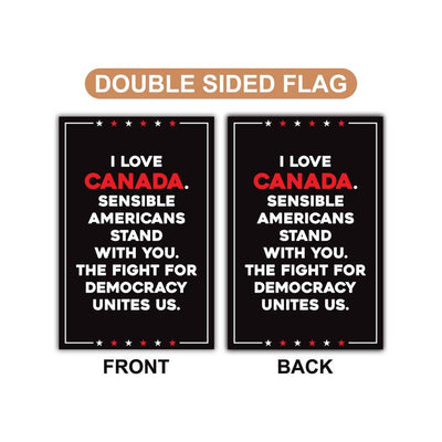 I Stand With Canada Garden Flag, Double Sided, Canada Is Not for Sale Yard Sign, Elbows Up Canada Never 51st Flag, Anti-Trump Canada Flag