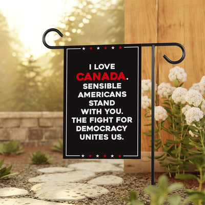 I Stand With Canada Garden Flag, Double Sided, Canada Is Not for Sale Yard Sign, Elbows Up Canada Never 51st Flag, Anti-Trump Canada Flag