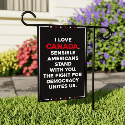 I Stand With Canada Garden Flag, Double Sided, Canada Is Not for Sale Yard Sign, Elbows Up Canada Never 51st Flag, Anti-Trump Canada Flag