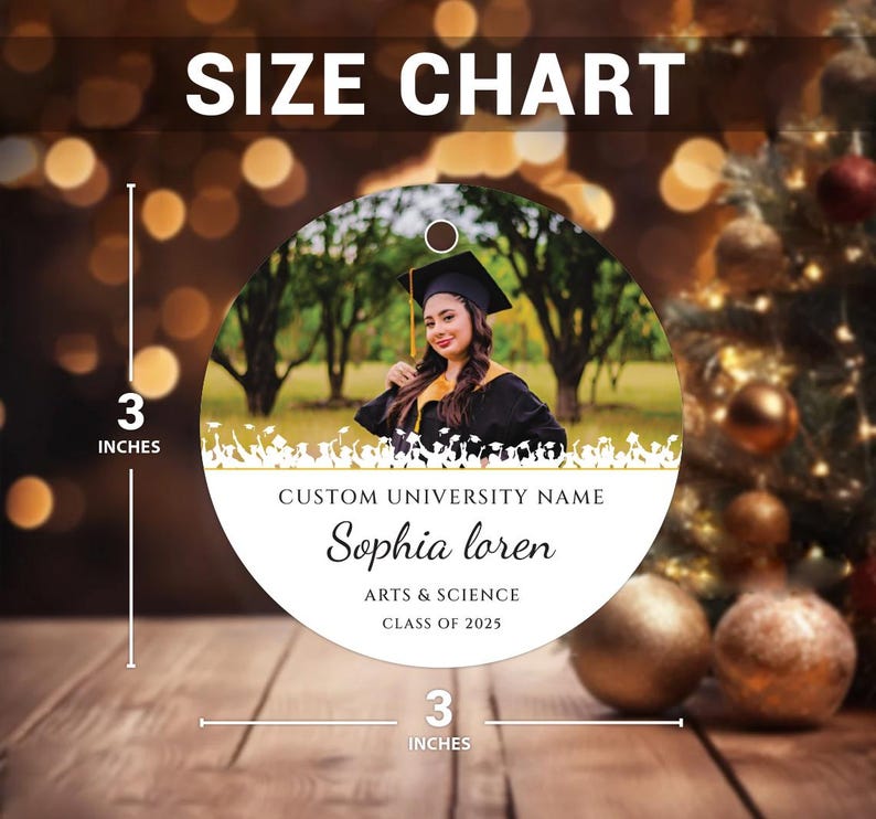 Personalized Graduation Ornament, Graduate Crystal Keepsake, Class of 2025 Gift, Congrats Ornament, Graduation Cap Decor, Senior Gift Idea (Copy)