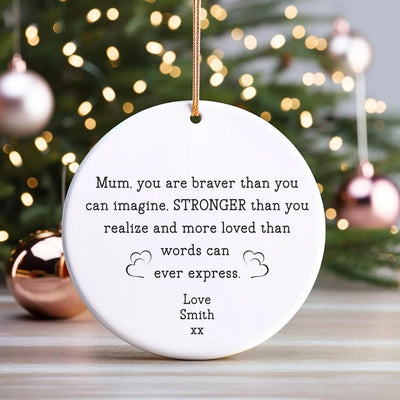 Mum Ornament, Ceramic Keepsake Gift, Mother’s Day Gift for Mum, Birthday Gift for Mom, Thank You Mum Present, Sentimental Gift for Her