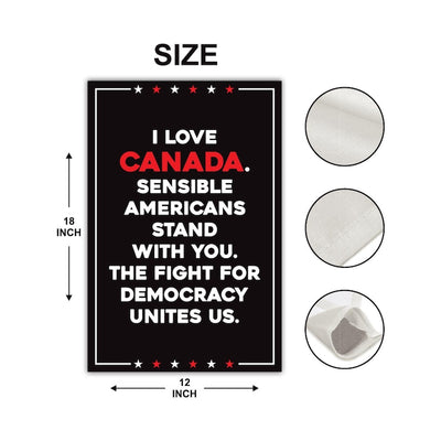 I Stand With Canada Garden Flag, Double Sided, Canada Is Not for Sale Yard Sign, Elbows Up Canada Never 51st Flag, Anti-Trump Canada Flag