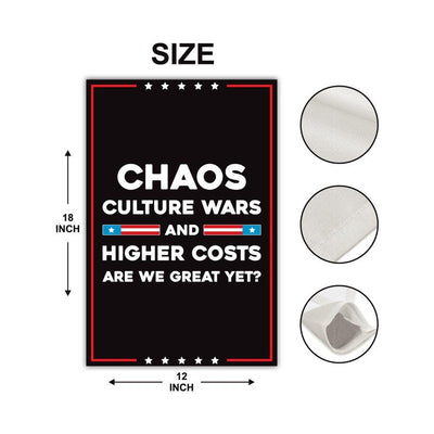 Chaos - Anti-MAGA Garden Flag, Double-Sided, Resist Hate Flag, Anti-Trump Flag, Women's Rights, Resist Racism, Resist Fascism Flag
