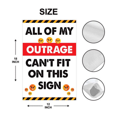 All of my Outrage Protest Garden Flag Sign, Double Sided, Resist Hate Flag, Anti-Trump Flag, Resist Racism Flag, Resist Fascism Flag