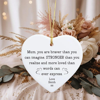 Mum Ornament, Ceramic Keepsake Gift, Mother’s Day Gift for Mum, Birthday Gift for Mom, Thank You Mum Present, Sentimental Gift for Her