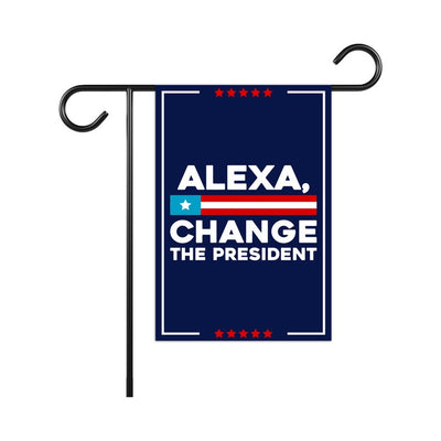 Alexa, Change The President Garden Flag, 12x18 Inch Double Sided, Resist Hate Flag, Anti-Trump Flag, Resist Racism Flag, Resist Fascism Flag