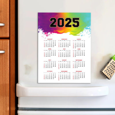 Personalized Magnet Calendars 2025, 12 Month 2025 Calendar Magnet, Custom Photo Calendar Refrigerator Magnet, Calendars Magnet, 6" x 4.5"