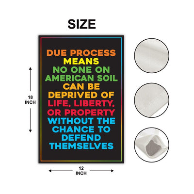 Due Process Save Democracy Resistance Resist Garden Flag, Double Sided, Resist Hate, Anti-Trump, Resist Racism, Resist Fascism Flag