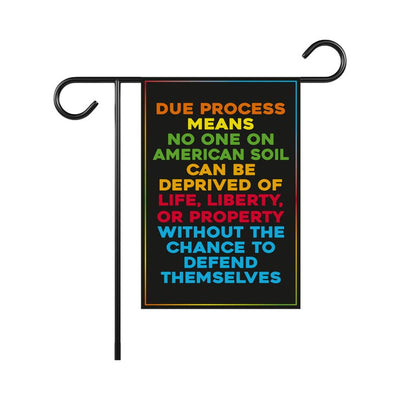 Due Process Save Democracy Resistance Resist Garden Flag, Double Sided, Resist Hate, Anti-Trump, Resist Racism, Resist Fascism Flag