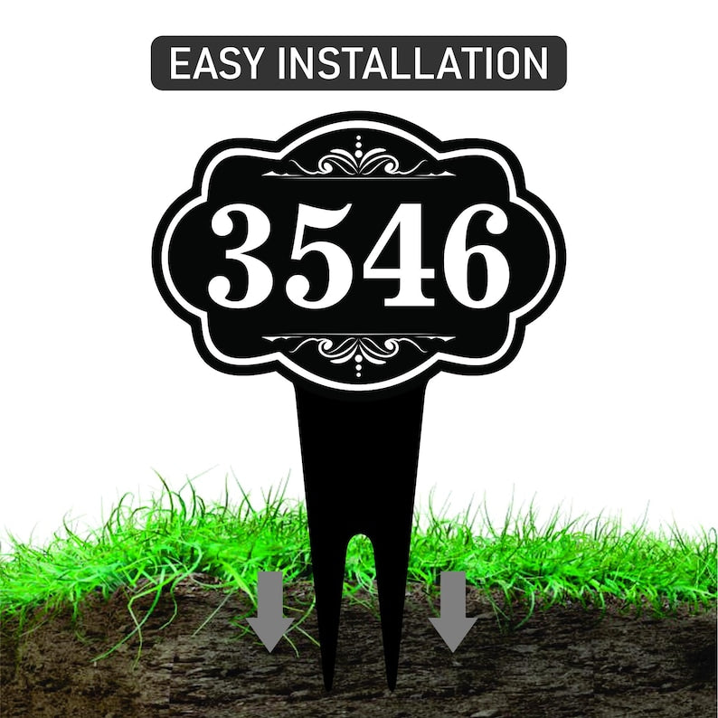 Personalized Address Plaque Yard Sign 10” x 14” - Rust-free Aluminum Address Sign
