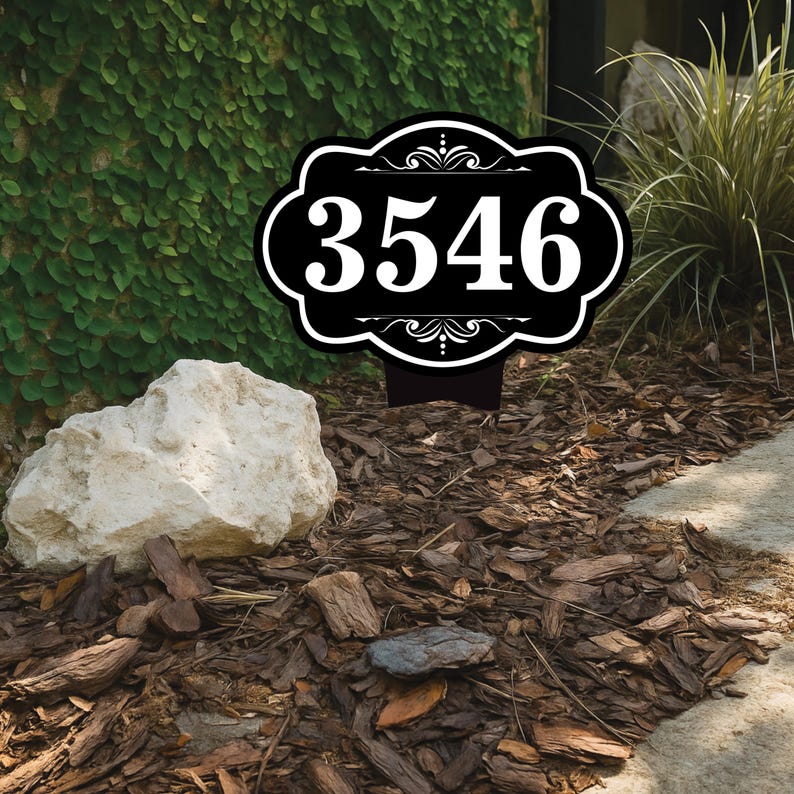 Personalized Address Plaque Yard Sign 10” x 14” - Rust-free Aluminum Address Sign