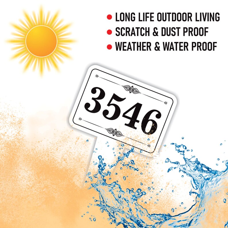 Personalized Address Plaque Yard Sign 10” x 14” - Rust-free Aluminum Address Sign