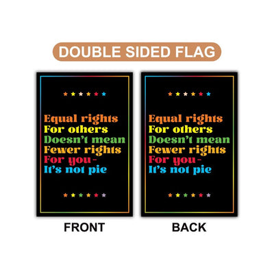 Equal Rights for Others Doesn't Mean Garden Flag, Double Sided, Anti-Trump Flag, Human Rights Flag, Anti Racism Flag, Lady Liberty Flag
