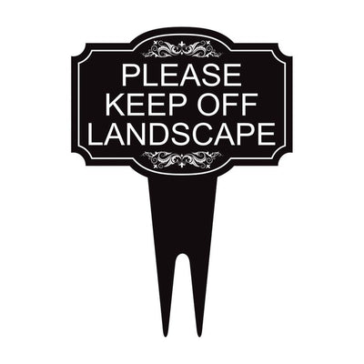 Please Keep Off Landscape Yard Sign 10” x 14” - Rust-free Aluminum Stay Off Grass Sign for Lawn