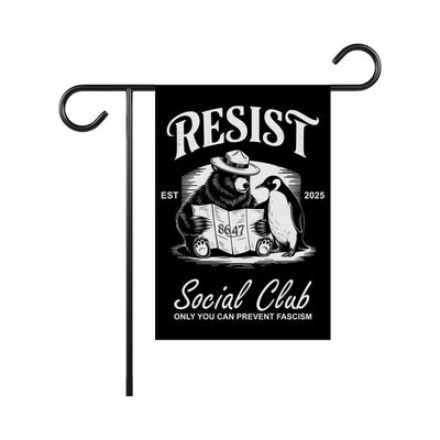 Bears Penguins RESIST Garden Flag, 12x18 Inch Double Sided, Resist Hate Flag, Anti-Trump, Funny Anti-Trump Anti-Elon Flag, Political Flag