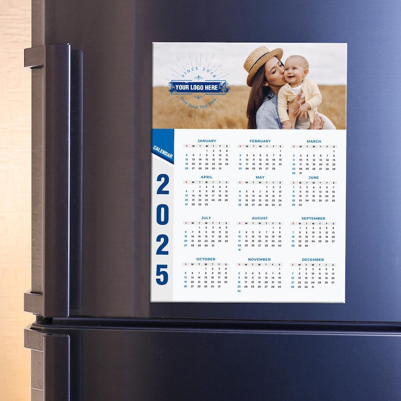 Personalized Magnet Calendars 2025, 12 Month 2025 Calendar Magnet, Custom Photo Calendar Refrigerator Magnet, Calendars Magnet, 6" x 4.5"
