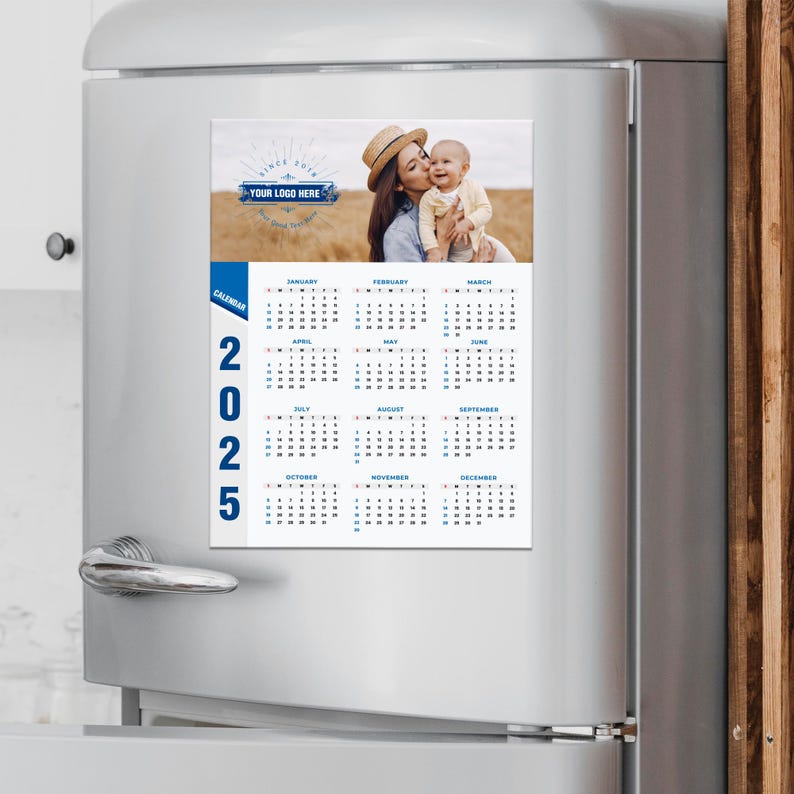 Personalized Magnet Calendars 2025, 12 Month 2025 Calendar Magnet, Custom Photo Calendar Refrigerator Magnet, Calendars Magnet, 6" x 4.5"