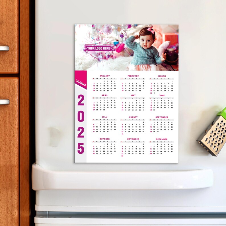 Personalized Magnet Calendars 2025, 12 Month 2025 Calendar Magnet, Custom Photo Calendar Refrigerator Magnet, Calendars Magnet, 6" x 4.5"